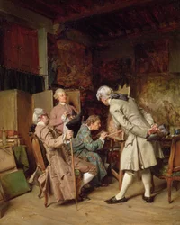The Art Lovers, or The Painter, 1860 (panel)